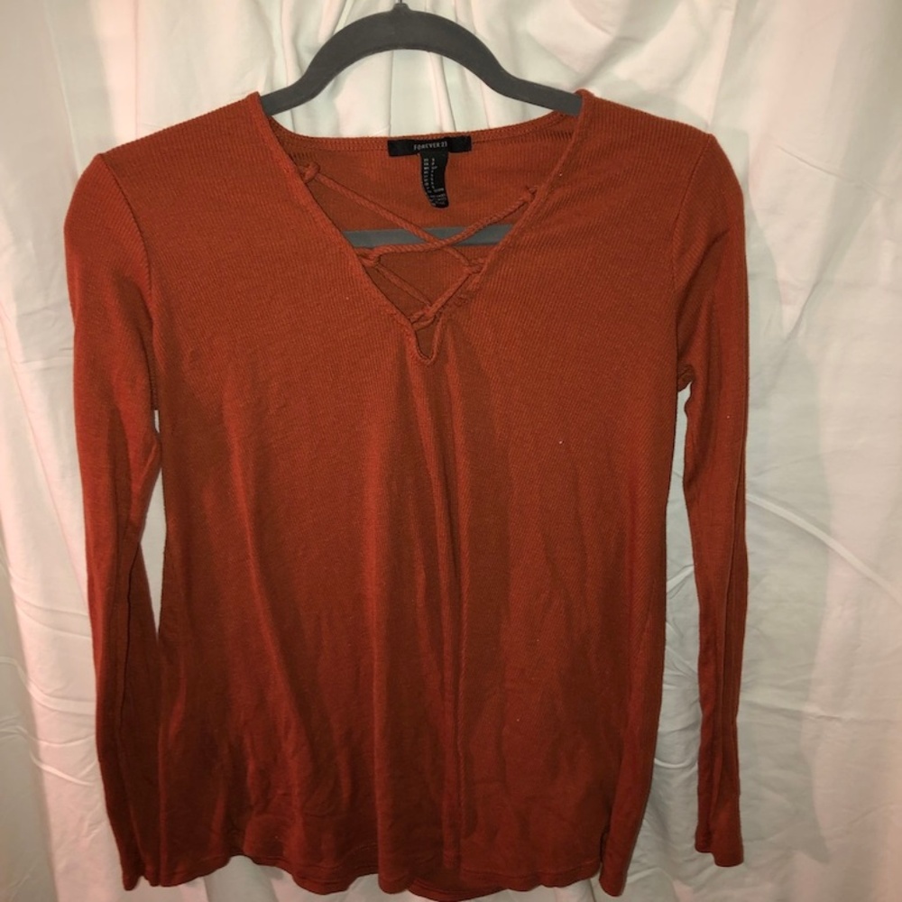 forever 21 lace up long sleeve